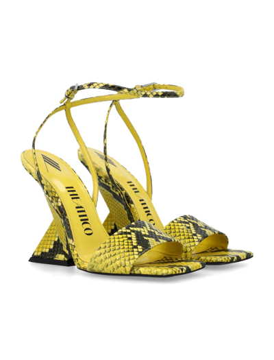 Shop Attico Cheope Fluo Yellow Sandal