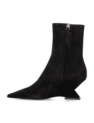 Shop Attico Cheope Ankle Boots 60 In Black
