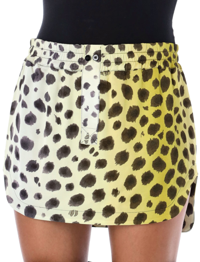 Shop Attico Rooney Mini Skirt In Cheetah Print