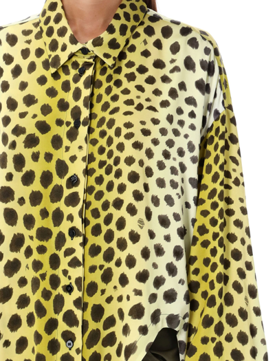 Shop Attico Kota Shirt In Cheetah Print