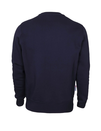 Shop Autry Icon Sweatshirt In Blue Color Cotton