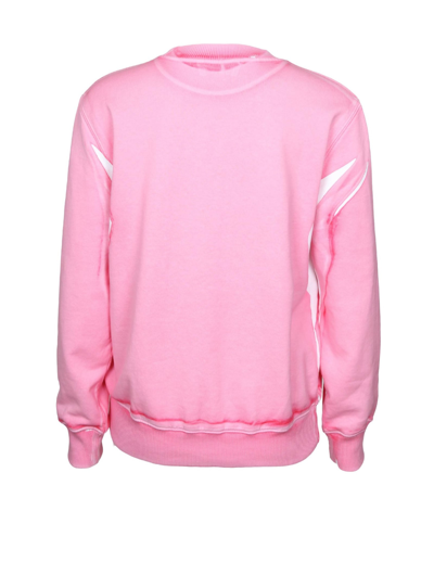 Shop Lanvin Sweatshirt Sweatshirt In Cotton With Logo In Tone In Peony