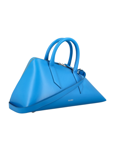 Shop Attico 24h Top Handle Bag In Turquoise