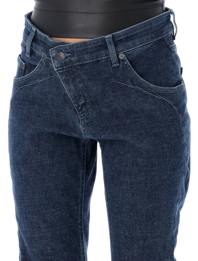 Shop Ottolinger Denim Drape Jeans In Blue