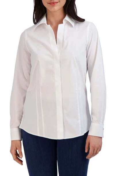 Shop Foxcroft Taylor Stretch Shirt In White