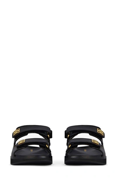 Givenchy 4g Adjustable Slingback Sandal In Black