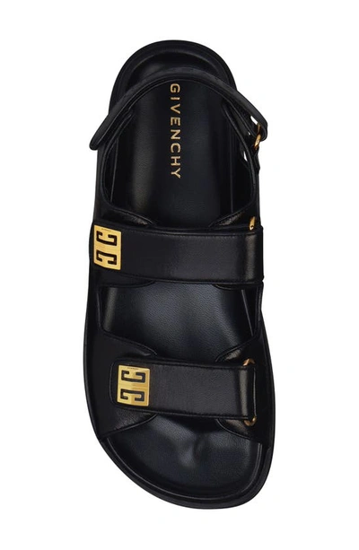 Shop Givenchy 4g Adjustable Slingback Sandal In Black