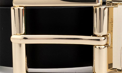 Shop Kate Spade Reversible Belt In Black/ Gold