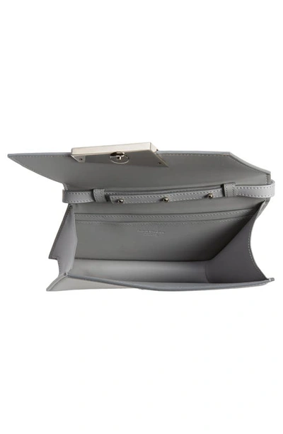 Shop Acne Studios Micro Distortion Leather Shoulder Bag In Light Grey