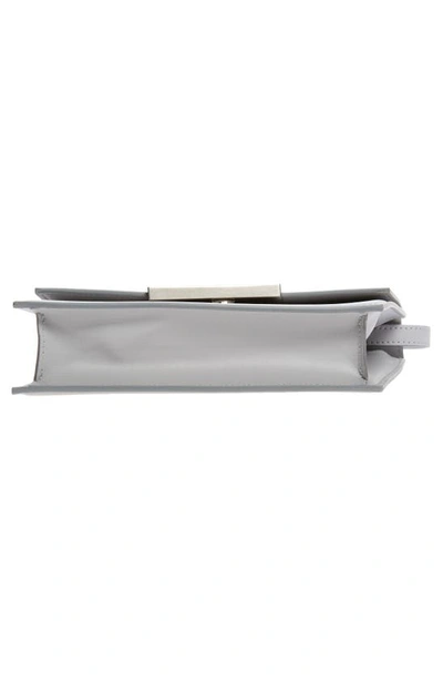 Shop Acne Studios Micro Distortion Leather Shoulder Bag In Light Grey