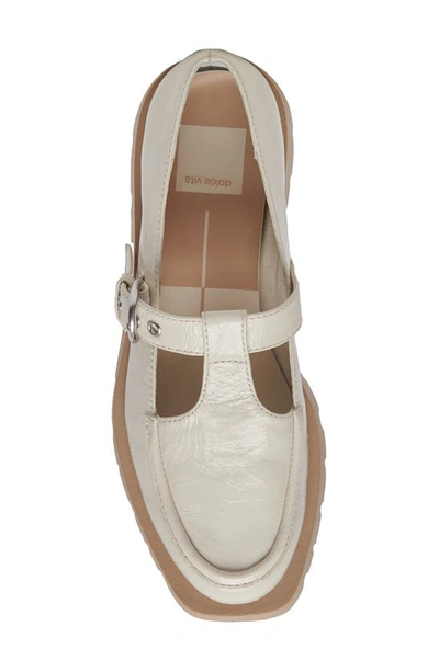 Shop Dolce Vita Ebbie Mary Jane Loafer In Ivory Patent Leather