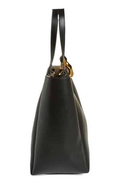 Shop Jw Anderson Chain Link Leather Tote In Black