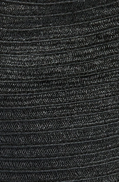 Shop Esenshel Yoko Cuff Woven Hat In Black