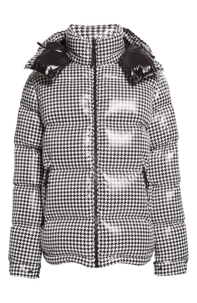 Shop Moncler Genius X Frgmt Socotrine Short Down Jacket In Black White Print