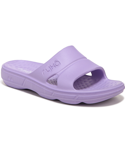Shop Ryka Women's Restore-slide Sport Slides In Purple Eva