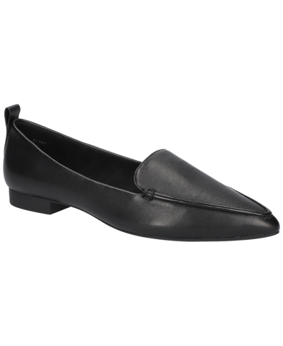 Bella Vita Aless Womens Laceless Leather Flat Shoes In Black Leather