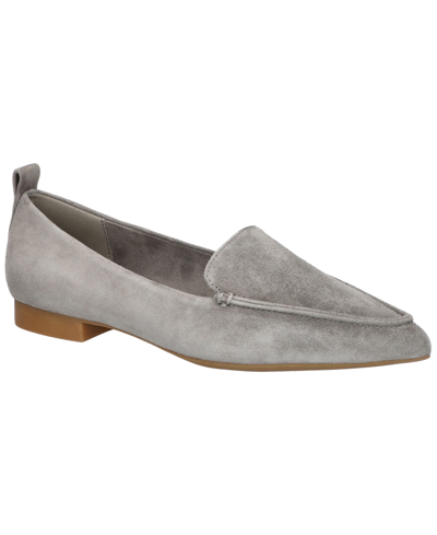 Shop Bella Vita Women's Alessi Pointed Toe Flats In Gray Suede Leather