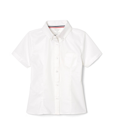 Shop French Toast Little Girls Short Sleeve Oxford Shirt In White