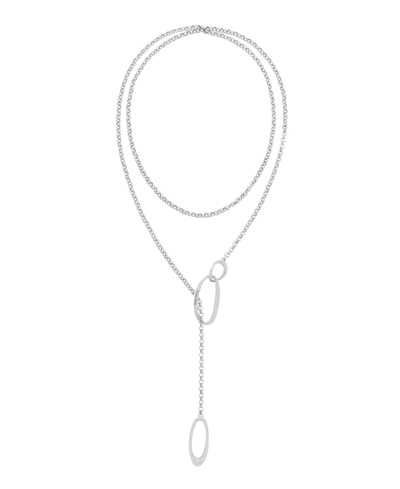 Shop Calvin Klein Women's Stainless Steel Oval Chain Necklace