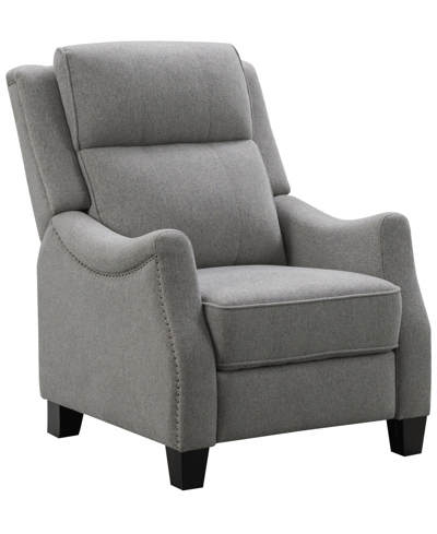 Shop Abbyson Living Cameron Fabric Tufted Push-back Recliner In Gray
