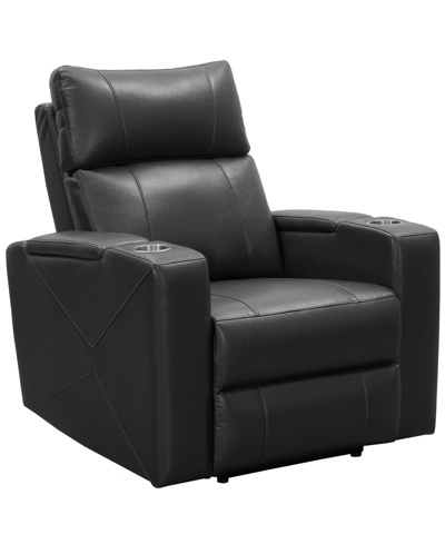Shop Abbyson Living Madison Power Theater Recliner With Power Adjustable Headrest In Black