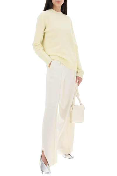 Shop Jil Sander Pants In Envers Satin In White