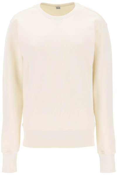 Shop Totême Crew-neck Sweatshirt In White