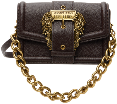 Shop Versace Jeans Couture Brown Curb Chain Bag In E741 Cocoa
