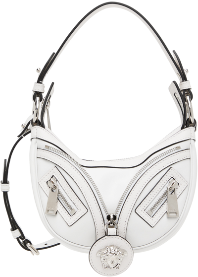 Shop Versace White Mini Repeat Bag In 1w00p Optical White