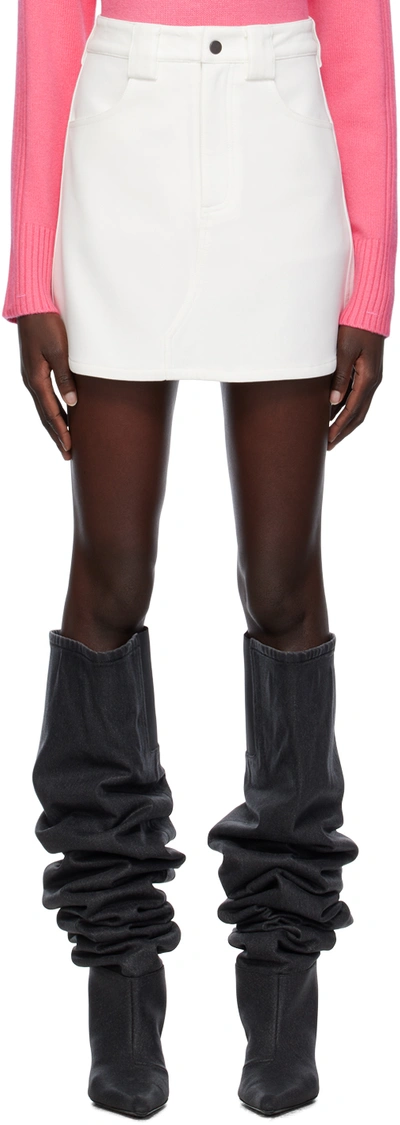 Fax Copy Express Ssense Exclusive White Pegged Miniskirt In White
