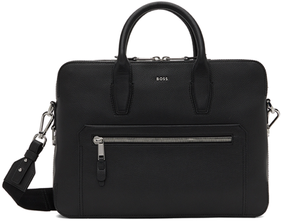 Shop Hugo Boss Black Hardware Briefcase In 001 - Black