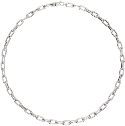 Shop Adina Reyter Silver Cable Chain Necklace In Sterling Silver