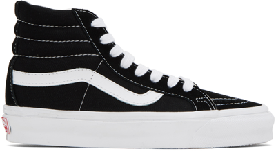 Shop Vans Black Og Sk8-hi Lx Sneakers In (suede/canvas) Black