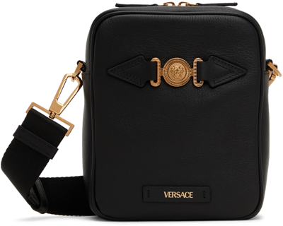 Shop Versace Black Medusa Biggie Bag In 1b00v-black-