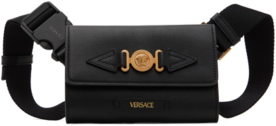 Shop Versace Black Medusa Biggie Belt Pouch In 1b00v-black-