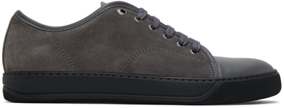 Shop Lanvin Gray Dbb1 Sneakers In 14 Dark Grey