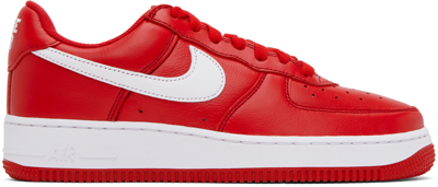 Shop Nike Red Air Force 1 Retro Sneakers In University Red/white
