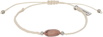 Shop Isabel Marant White Chumani Bracelet In Ecru / Rosewood