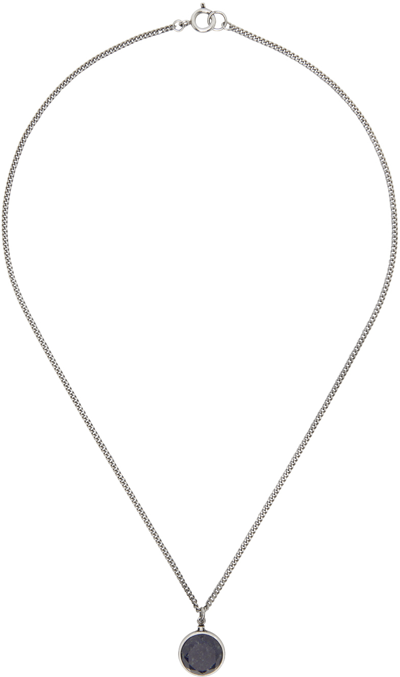 Shop Isabel Marant Silver Alto Necklace In Navy
