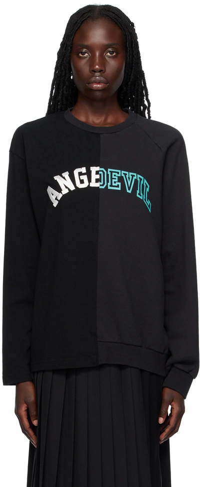 Undercover Black Printed Sweatshirt In Black