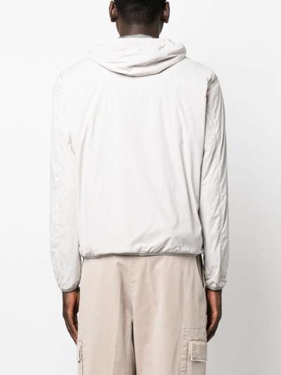 Herno Reversible Long-sleeve Hooded Jacket In Neutrals