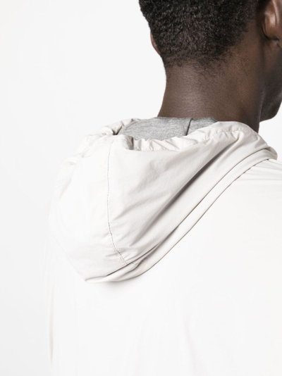 Herno Reversible Long-sleeve Hooded Jacket In Neutrals