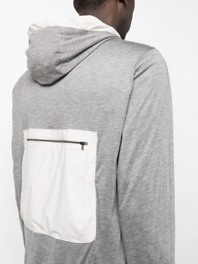 Herno Reversible Long-sleeve Hooded Jacket In Neutrals