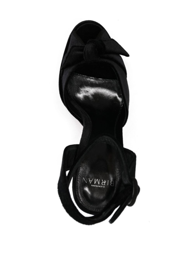 Shop Alexandre Birman Pepitta 120mm Knot-detailing Sandals In Black