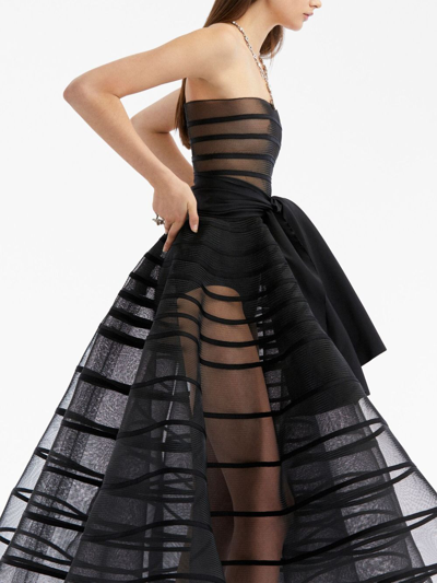 Oscar De La Renta Bow-detail Cage Gown In Black