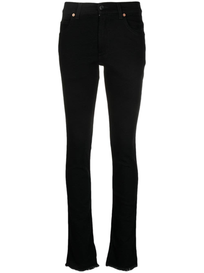 Shop Haikure Mid-rise Flared Jeans In Black