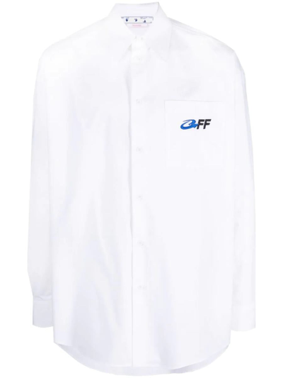 Shop Off-white Exact Opp Cotton Shirt