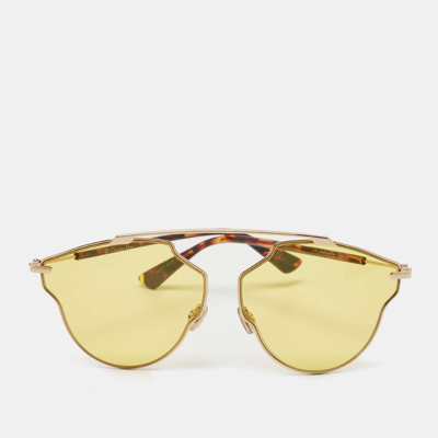 Pre-owned Dior Yellow/brown So Real Pop Sunglasses
