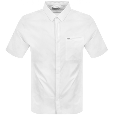 Shop Calvin Klein Poplin Stretch Modern Shirt White