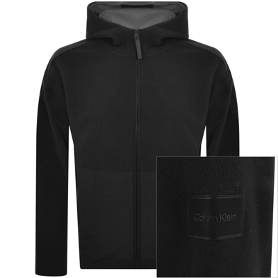 Shop Calvin Klein Bonded Fleece Jacket Black